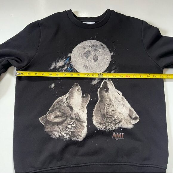 AMI PARIS Wolves print sweatshirt Large - Picture 11 of 12